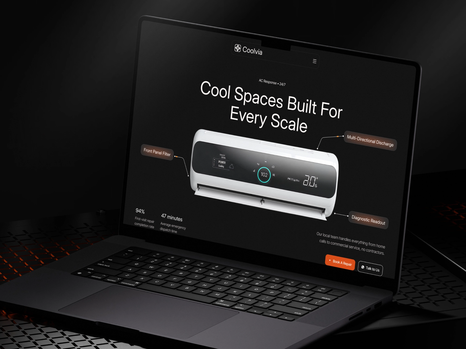 ChillTech Air Conditioning website preview