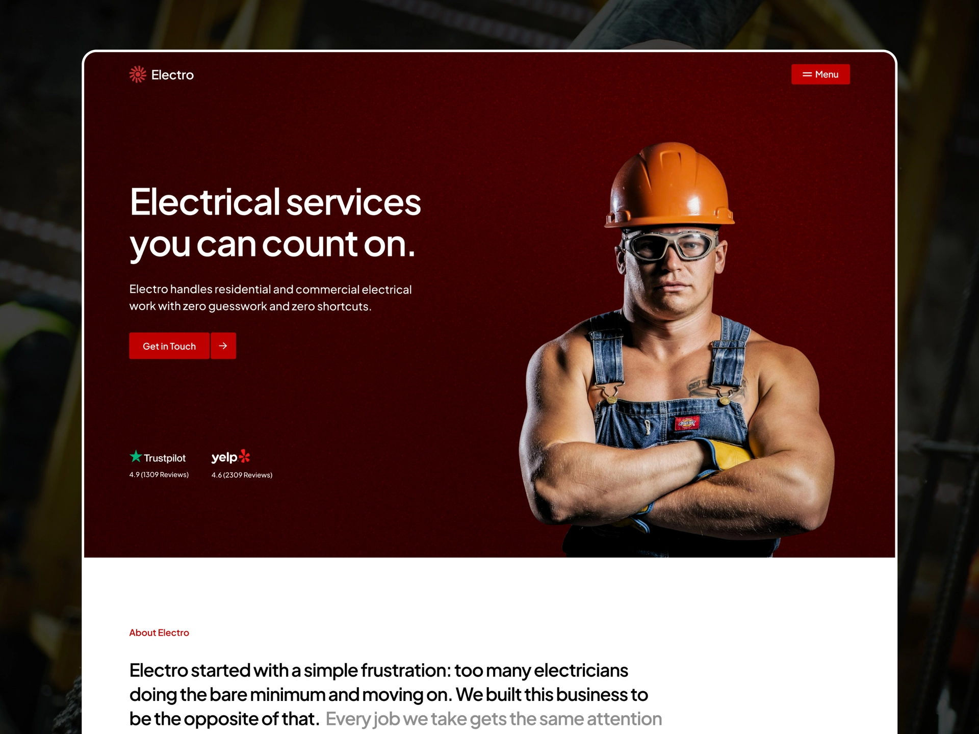 Live Wire Electrical website preview