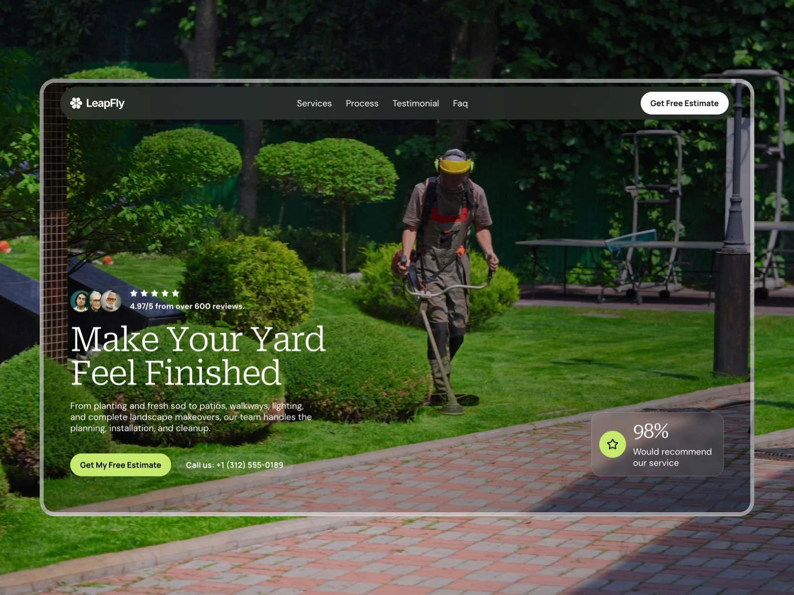 GreenScape Landscaping website preview