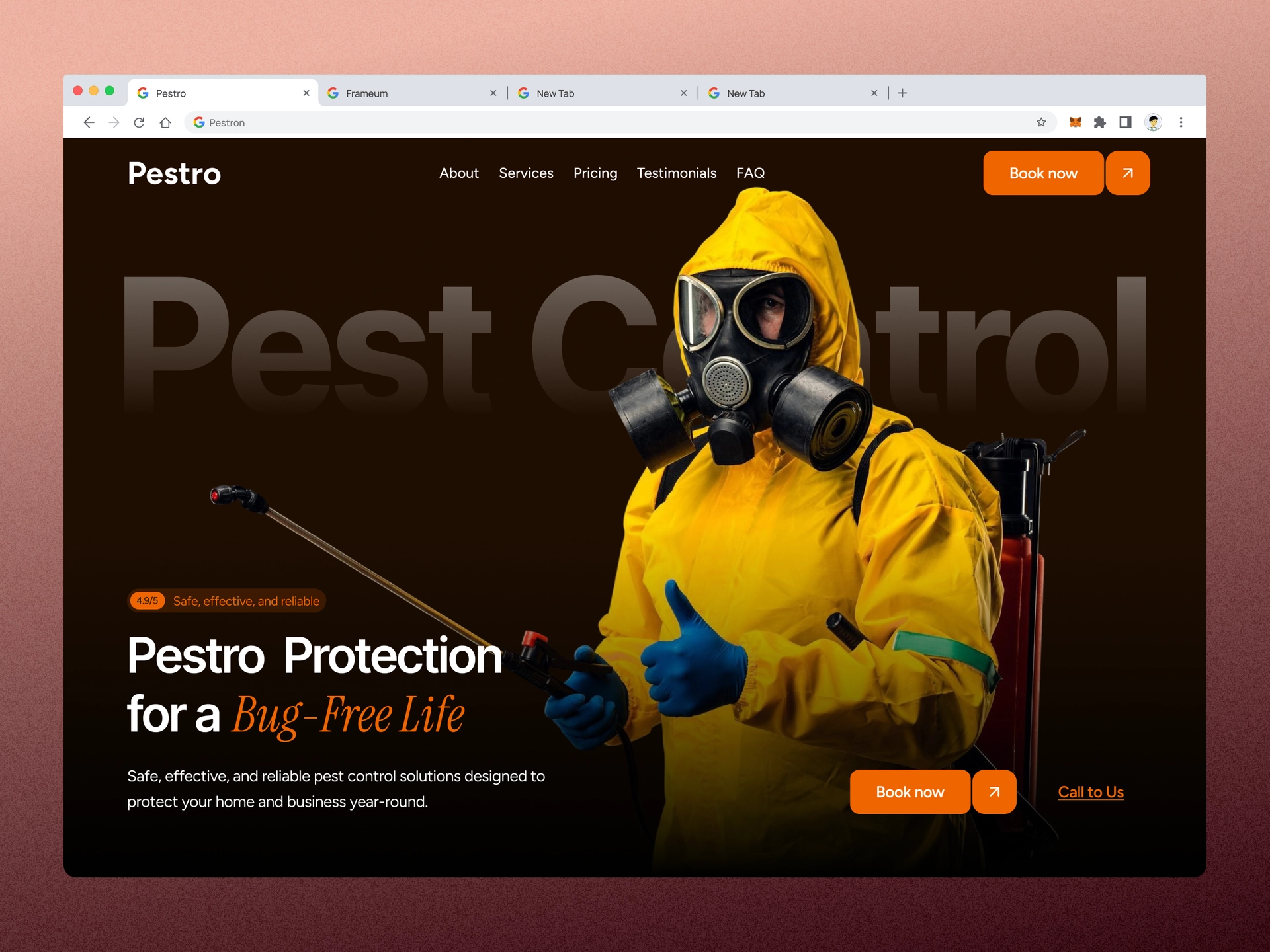 SafeHome Pest Control website preview
