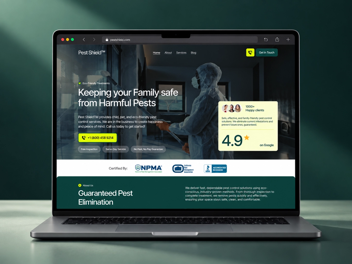 Barrier Pest Solutions website preview