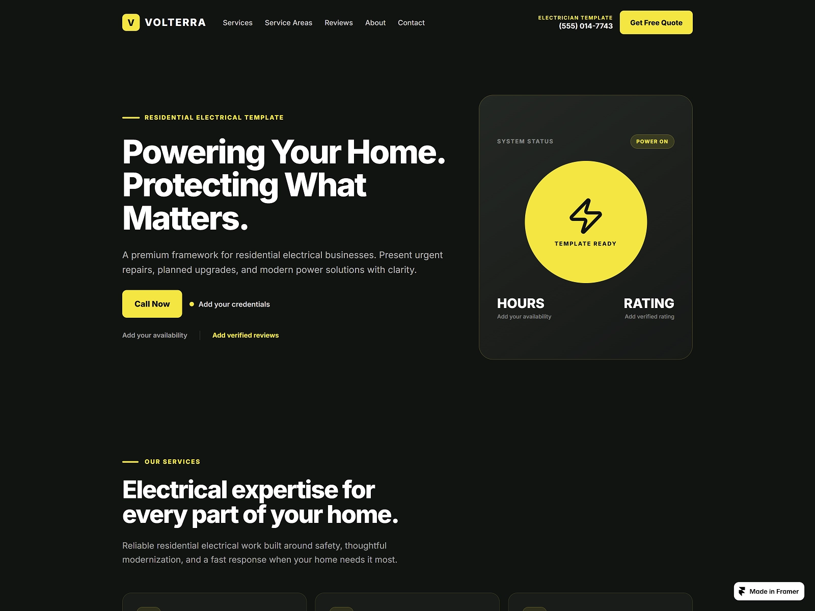 BrightSpark Electrical website preview